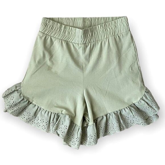 Vero Moda Nordstrom Womens Sage Green Shorts Lace Trim SZ XS NWT - Picture 11 of 11